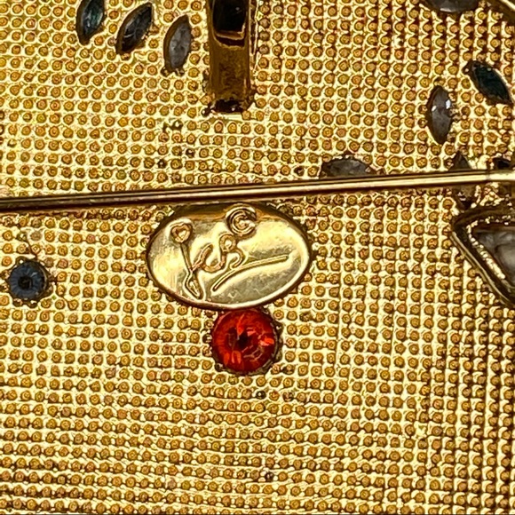 JCB 22k Gold Plated "Great Giant" BROOCH/NECKLACE Current style Retail $150 - Picture 13 of 13